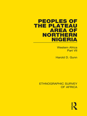 cover image of Peoples of the Plateau Area of Northern Nigeria